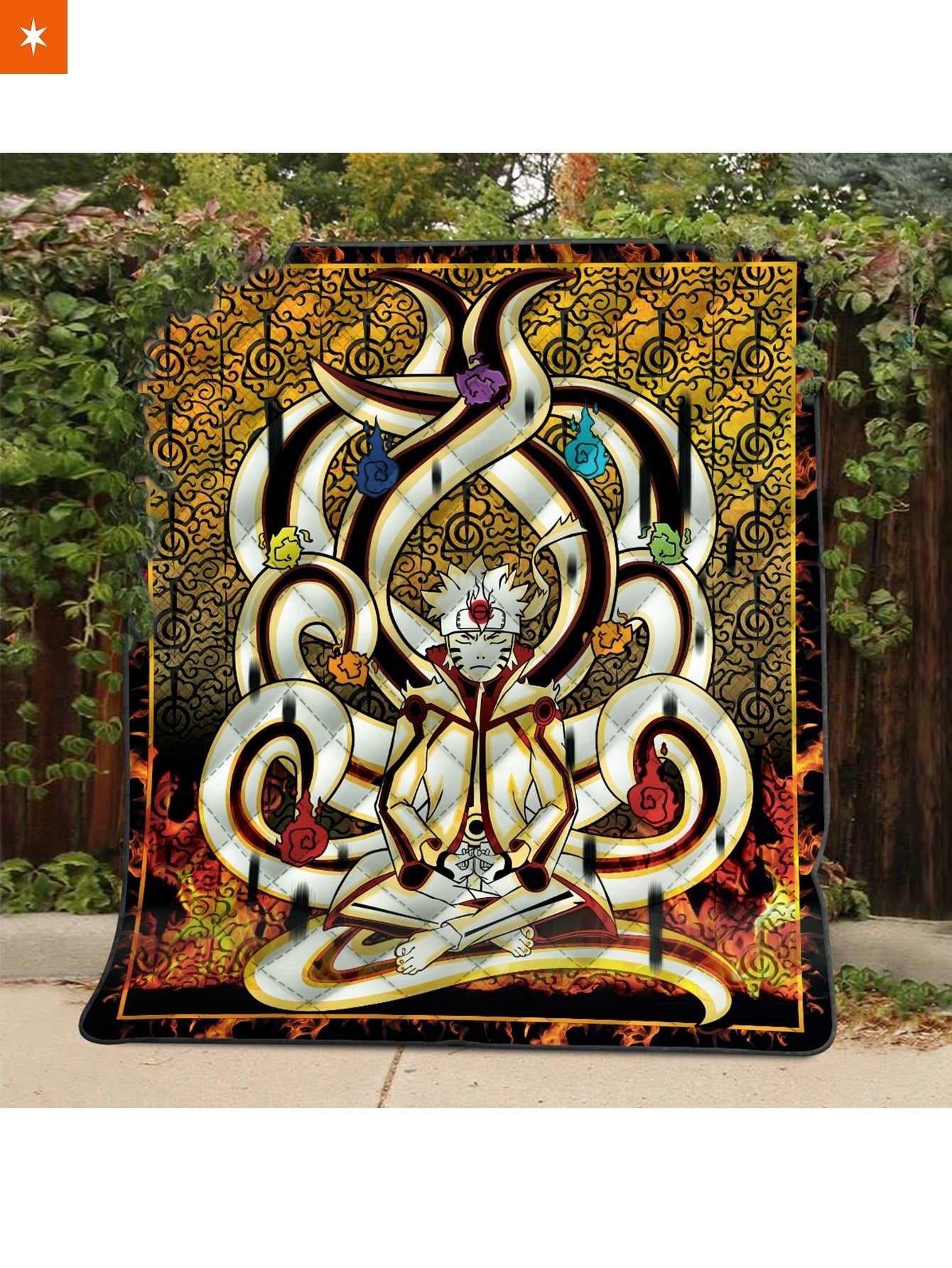 Fandomaniax - Nine Tails Chakra Mode Quilt Blanket