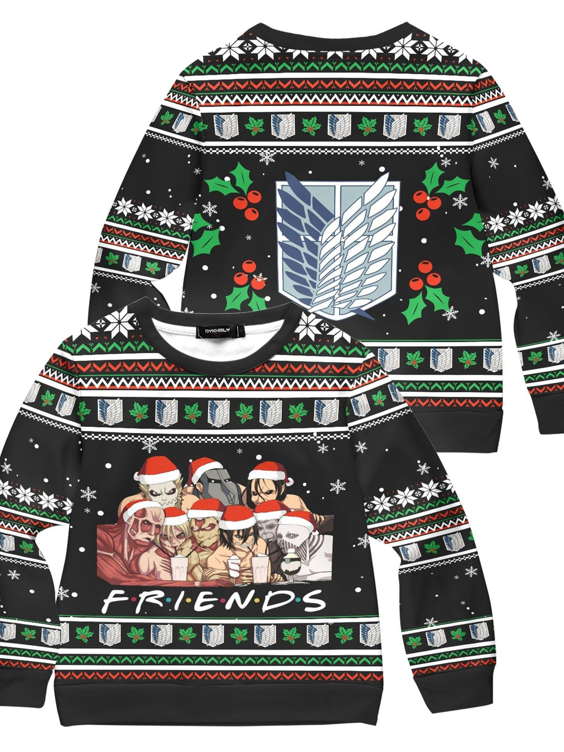 Fandomaniax - Nine Titans Friends Kids Unisex Wool Sweater