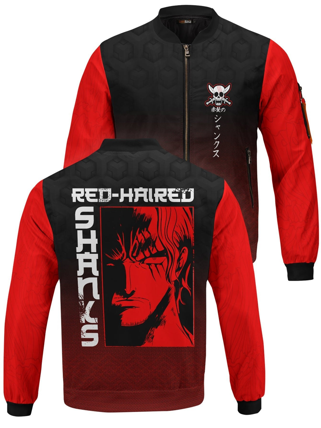 Fandomaniax - OP Grim Red hair Bomber Jacket