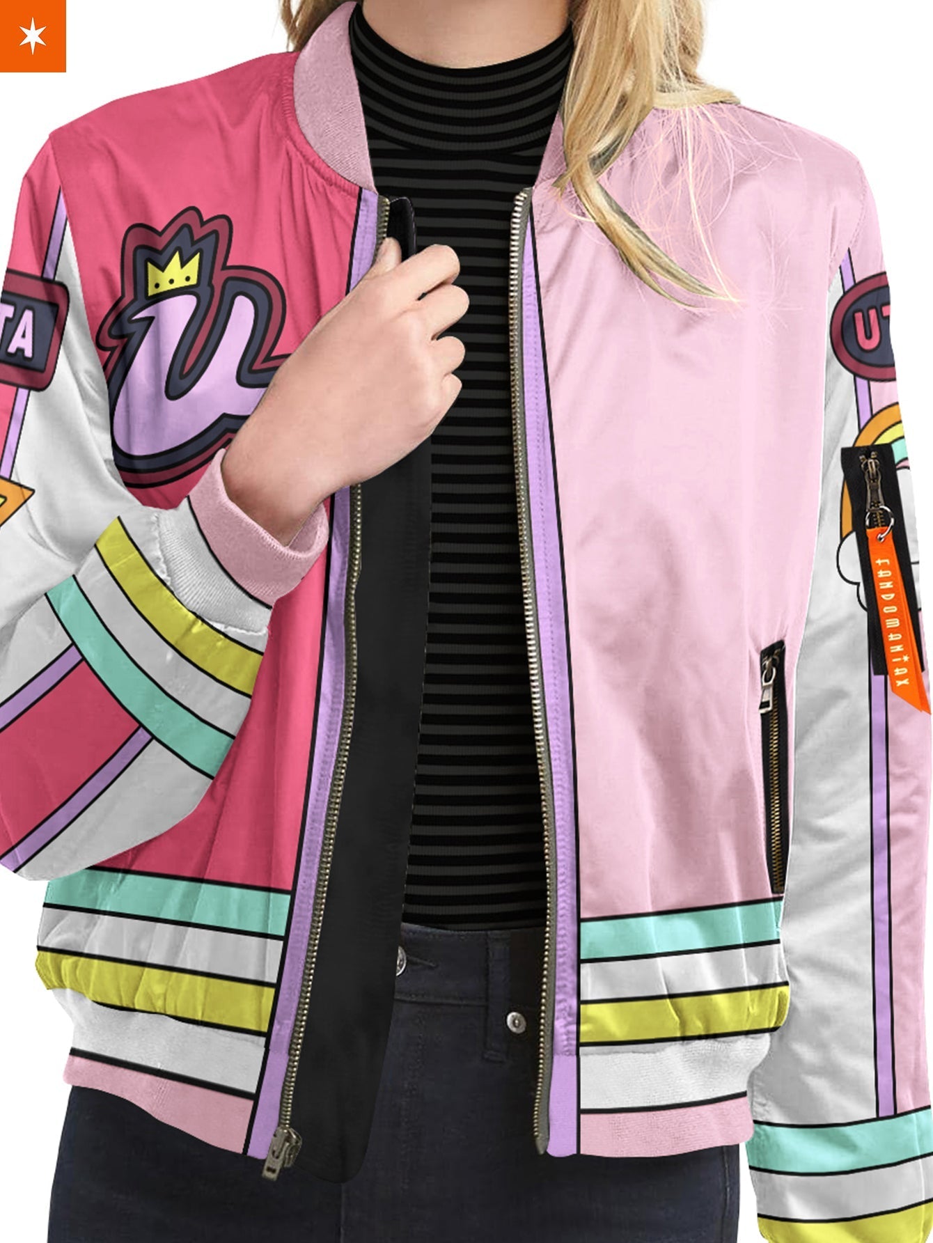 Fandomaniax - [Buy 1 Get 1 SALE] OP Red Pink Diva Bomber Jacket