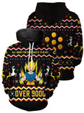 Fandomaniax - Over 9000 Christmas Unisex Pullover Hoodie