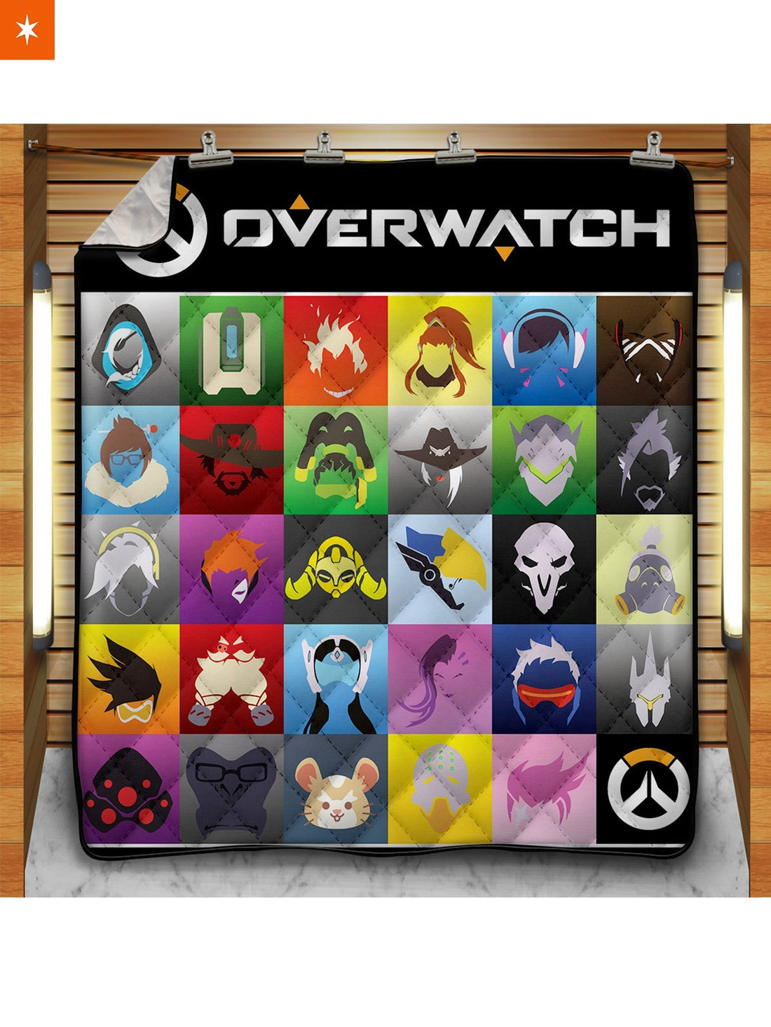 Fandomaniax - Overwatch Heroes Quilt Blanket