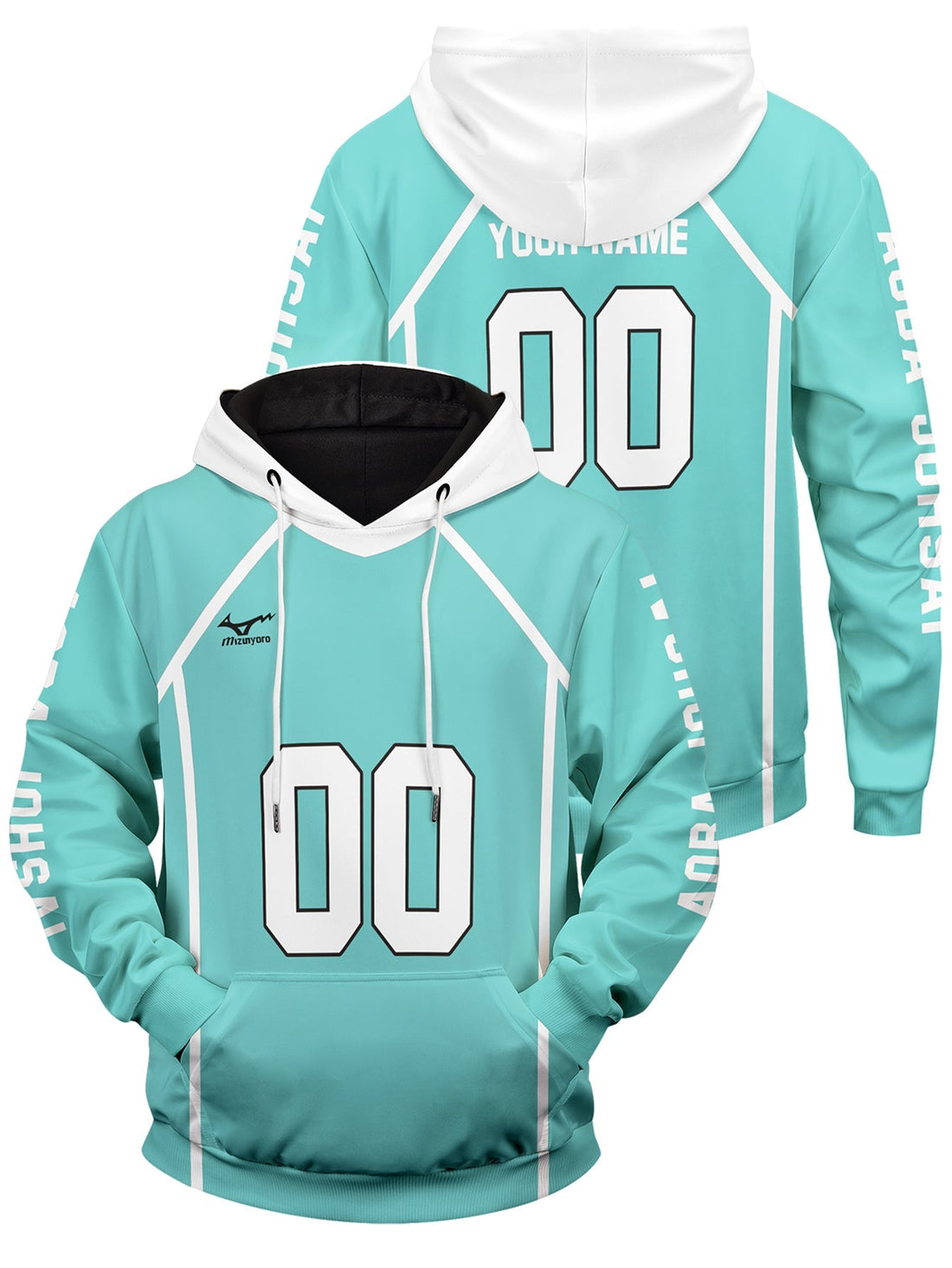 Fandomaniax - Personalized Aoba Johsai Libero Unisex Pullover Hoodie