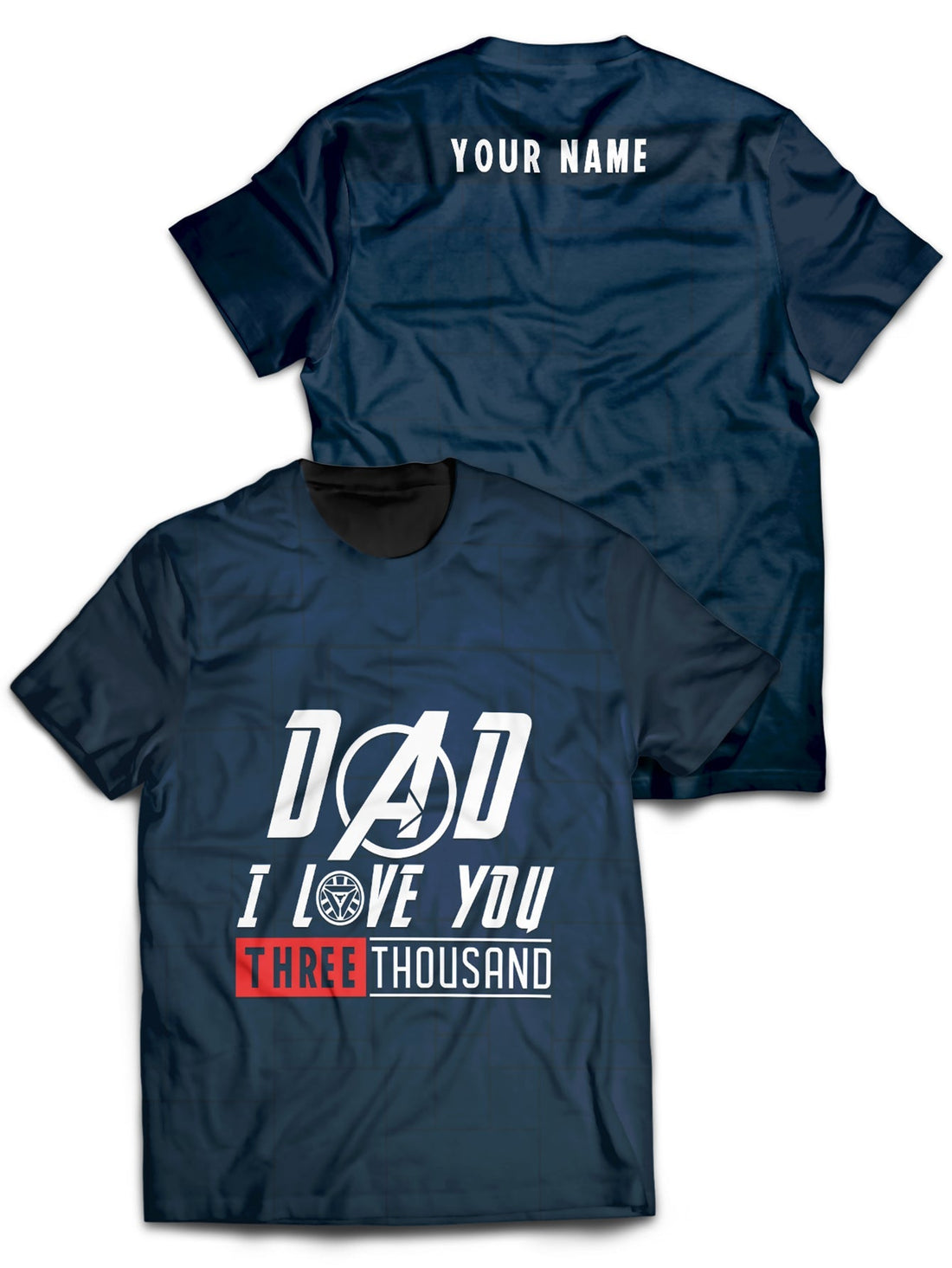 Fandomaniax - Personalized Dad I Love You 3000 Unisex T-Shirt