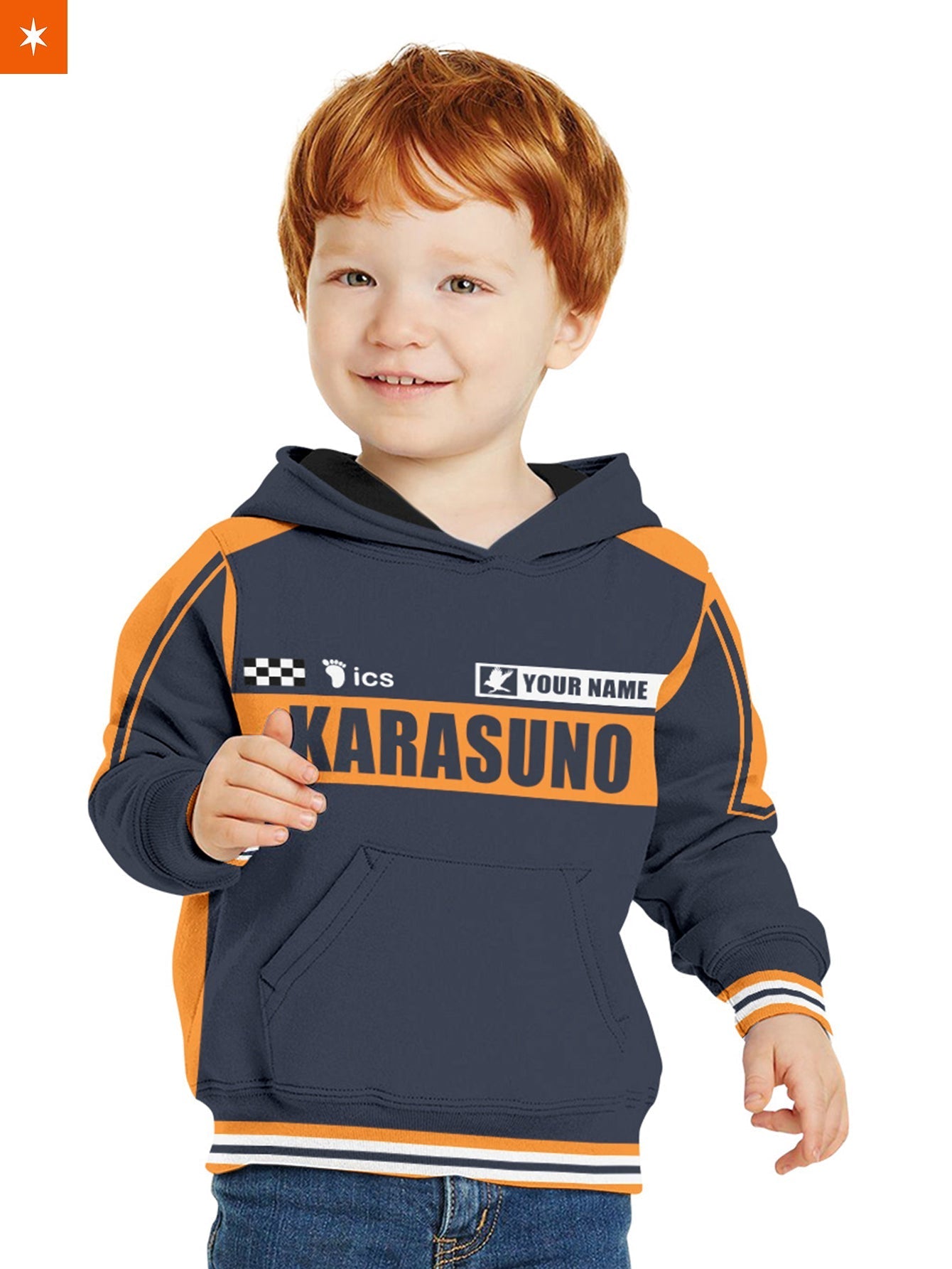 Fandomaniax - Personalized F1 Karasuno Kids Unisex Pullover Hoodie