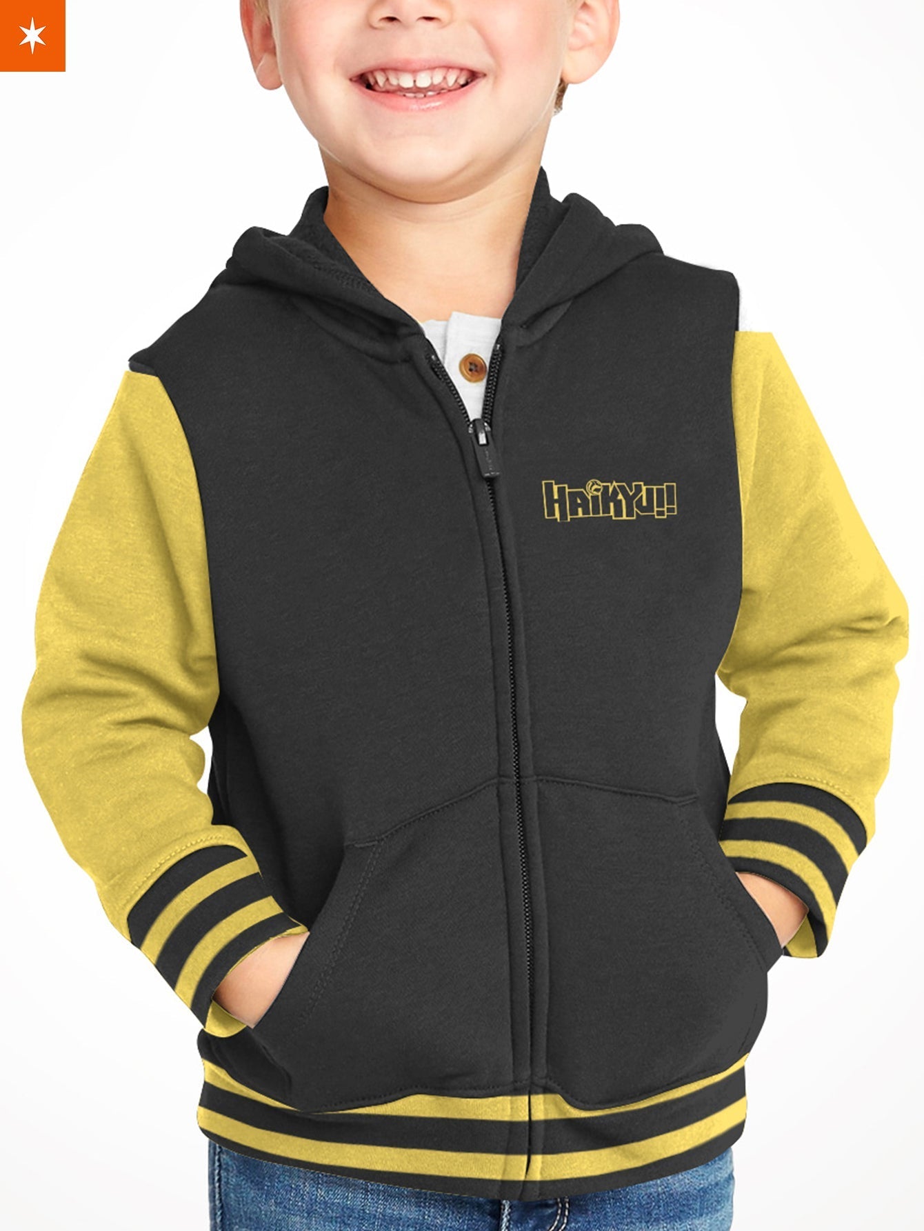 Fandomaniax - Personalized Fukurodani Strongest From The East Kids Unisex Zipped Hoodie