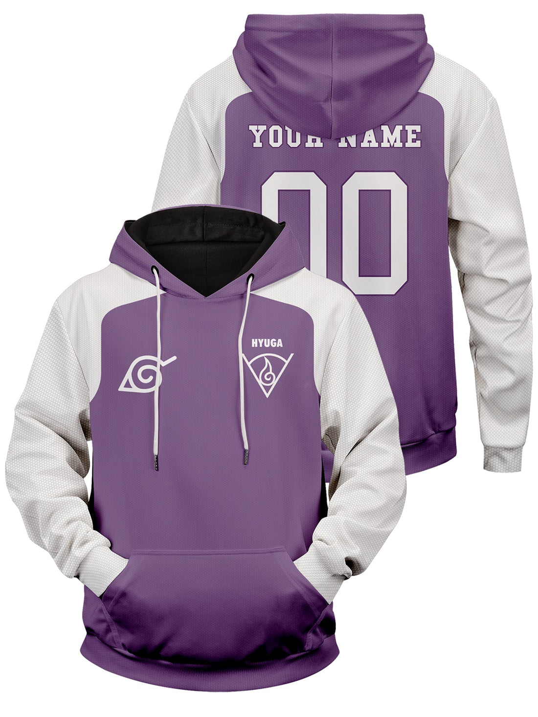 Fandomaniax - Personalized Hyuga Clan Unisex Pullover Hoodie