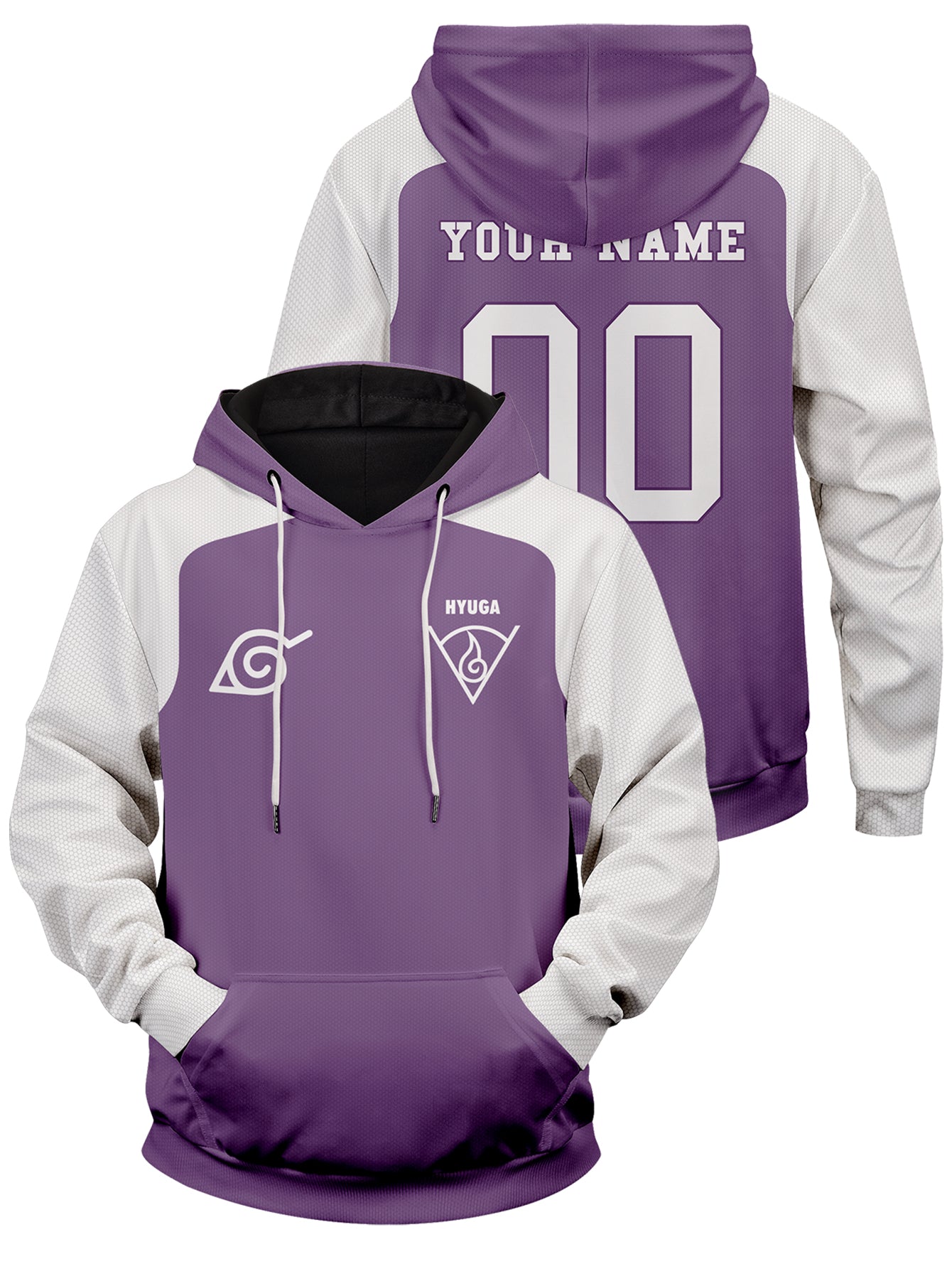 Fandomaniax - Personalized Hyuga Clan Unisex Pullover Hoodie