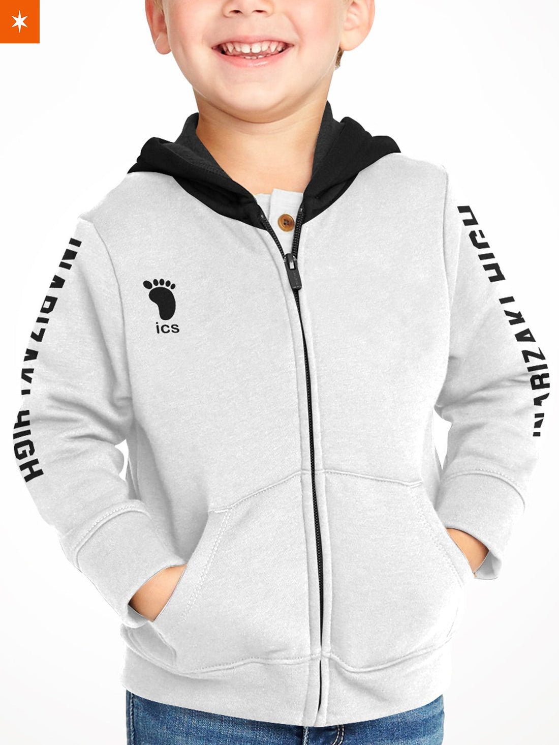 Fandomaniax - Personalized Inarizaki Libero Kids Unisex Zipped Hoodie