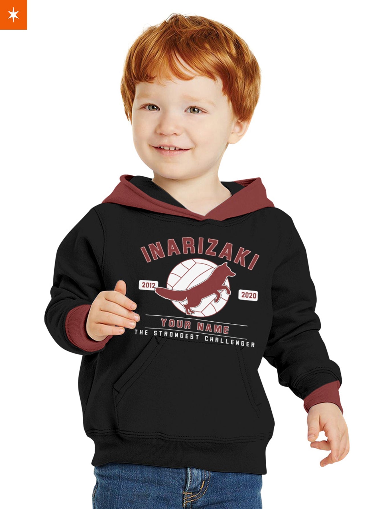 Fandomaniax - Personalized Inarizaki the Strongest Challenger Kids Unisex Pullover Hoodie