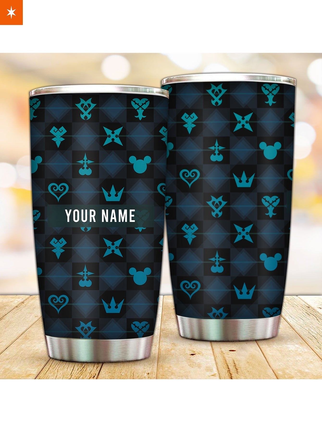 Fandomaniax - Personalized Khearts Pattern Tumbler