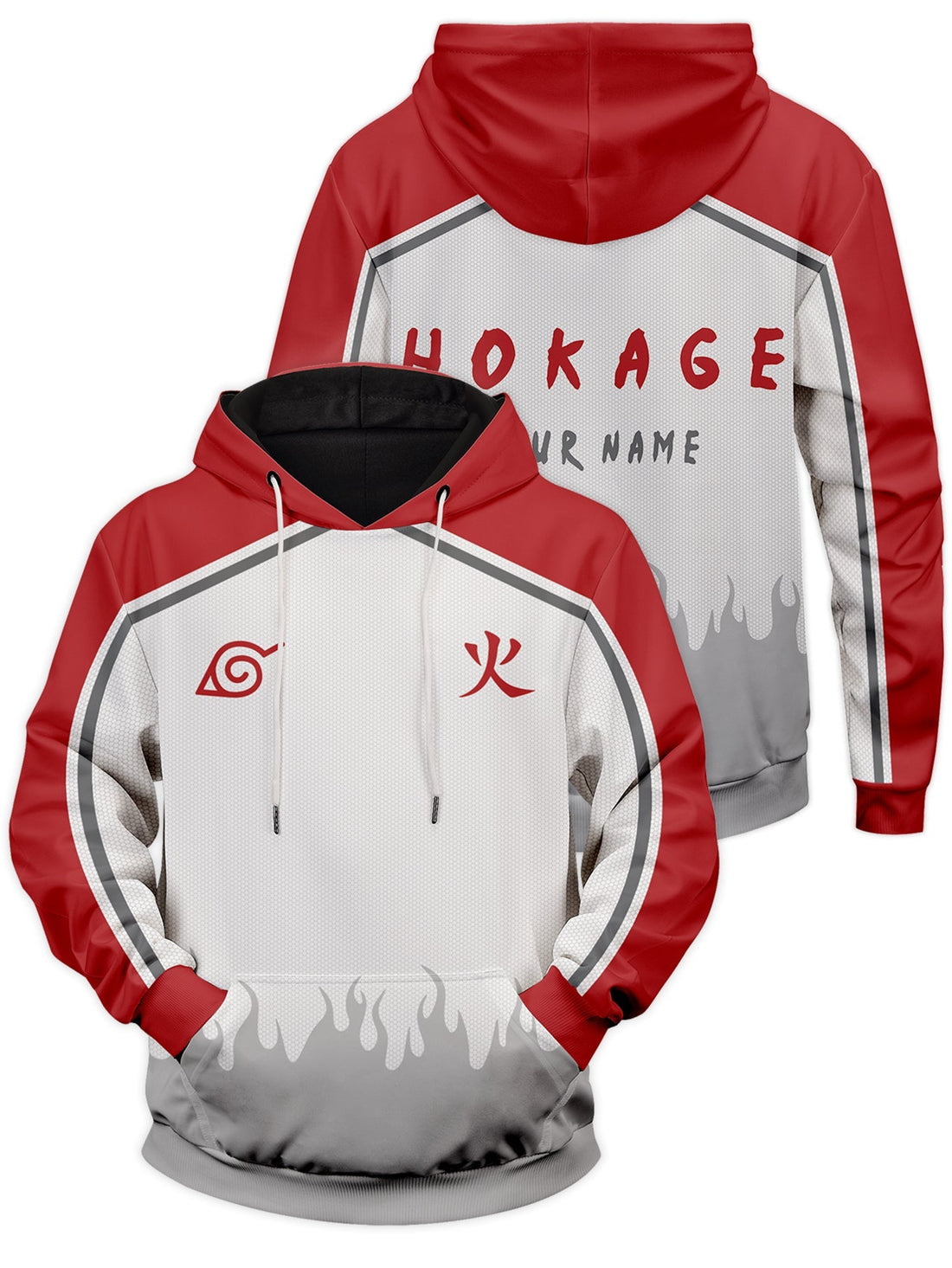 Fandomaniax - Personalized Konoha Hokage Unisex Pullover Hoodie