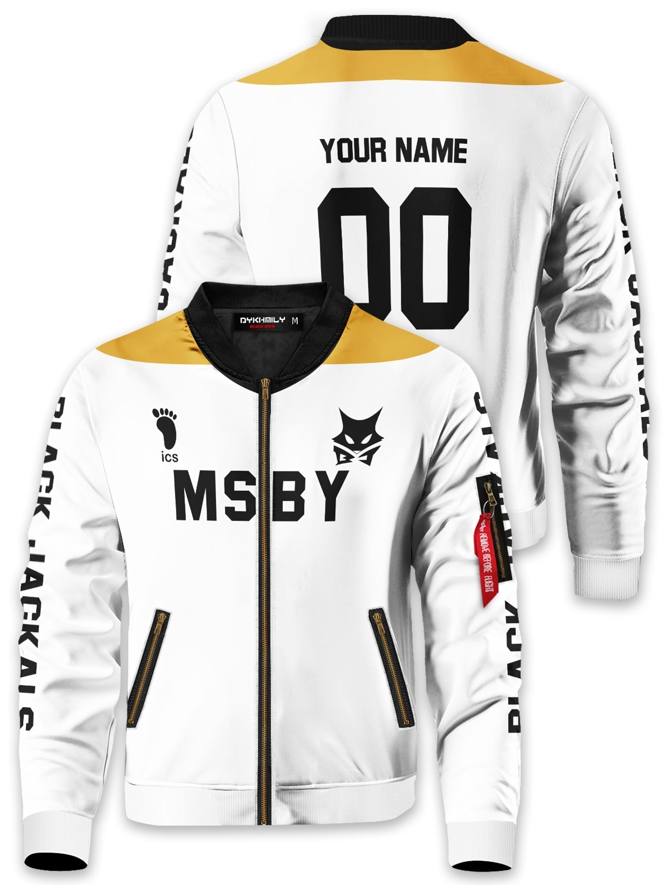 Fandomaniax - Personalized MSBY Black Jackals Libero Bomber Jacket