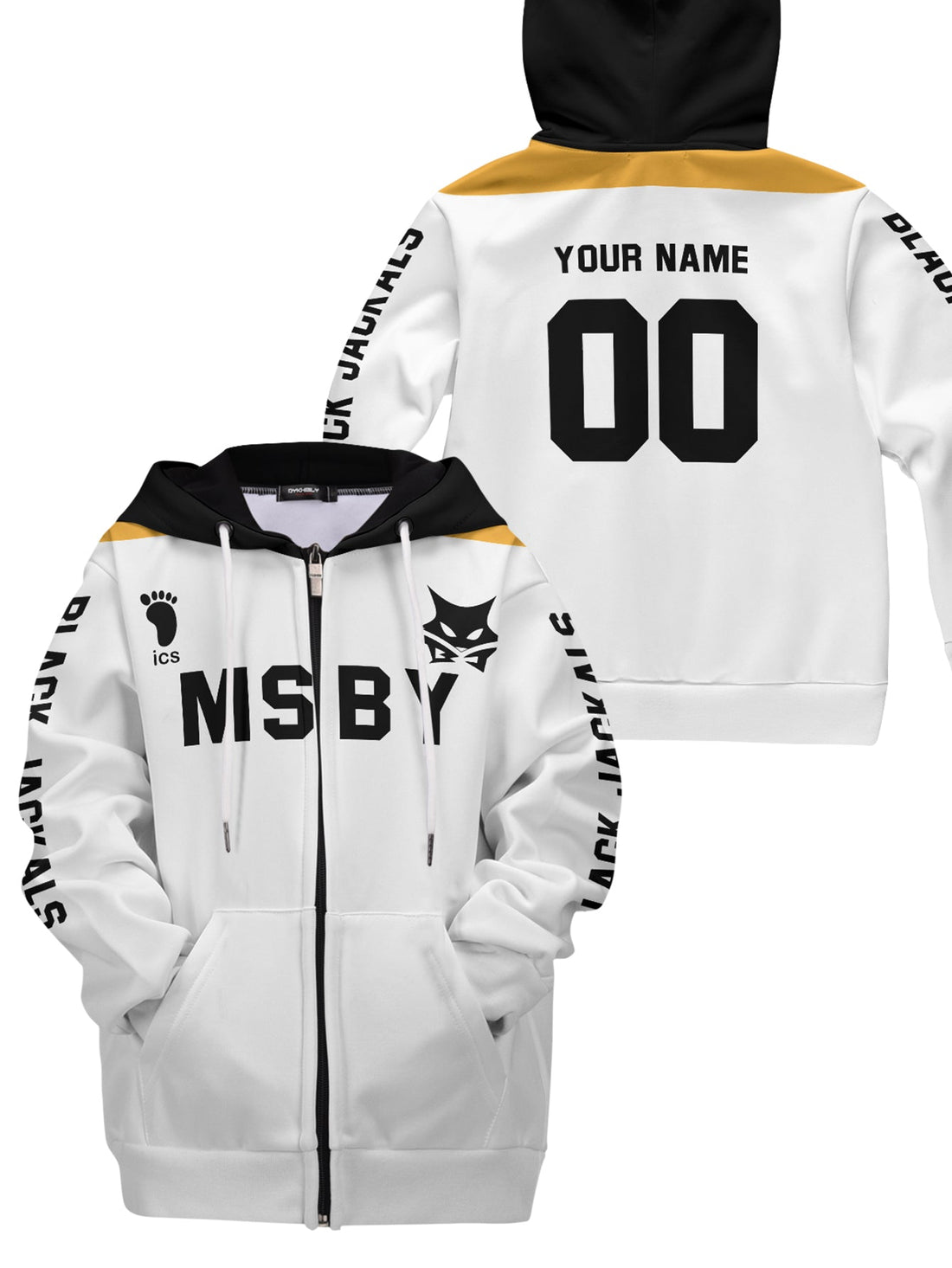 Fandomaniax - Personalized MSBY Black Jackals Libero Kids Unisex Zipped Hoodie