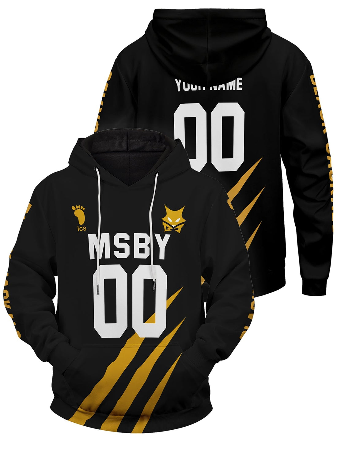 Fandomaniax - Personalized MSBY Black Jackals Unisex Pullover Hoodie