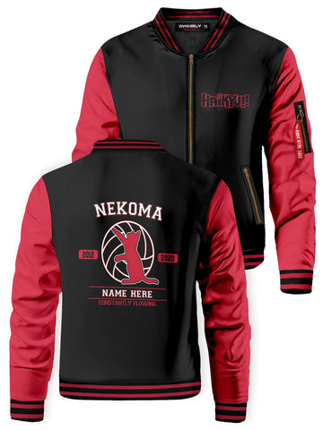 Fandomaniax - Personalized Nekoma Constantly Flowing Bomber Jacket