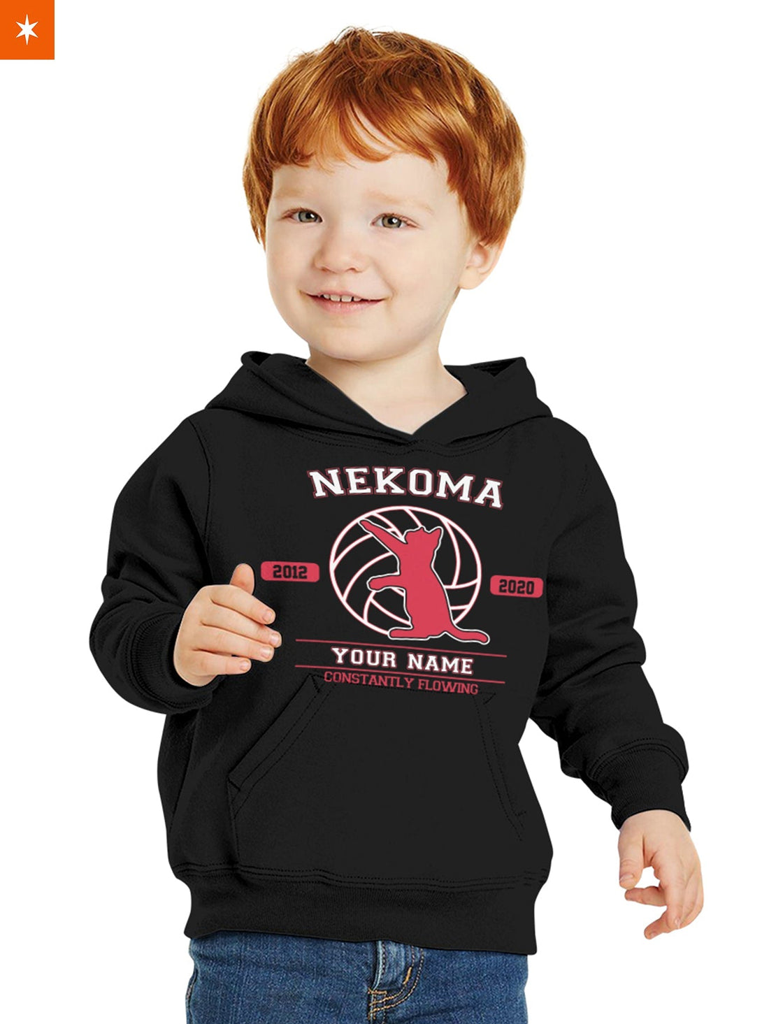 Fandomaniax - Personalized Nekoma Constantly Flowing Kids Unisex Pullover Hoodie