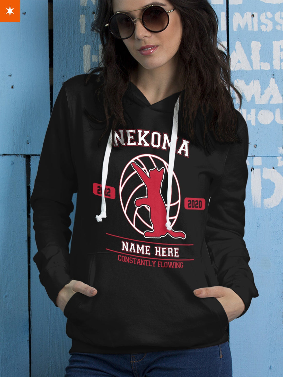 Fandomaniax - Personalized Nekoma Constantly Flowing Unisex Pullover Hoodie