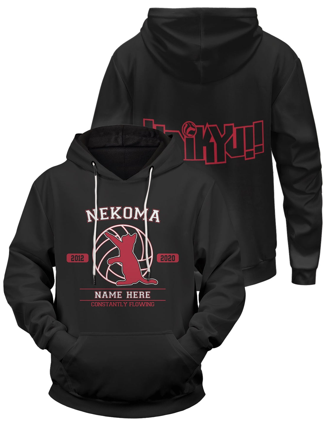 Fandomaniax - Personalized Nekoma Constantly Flowing Unisex Pullover Hoodie