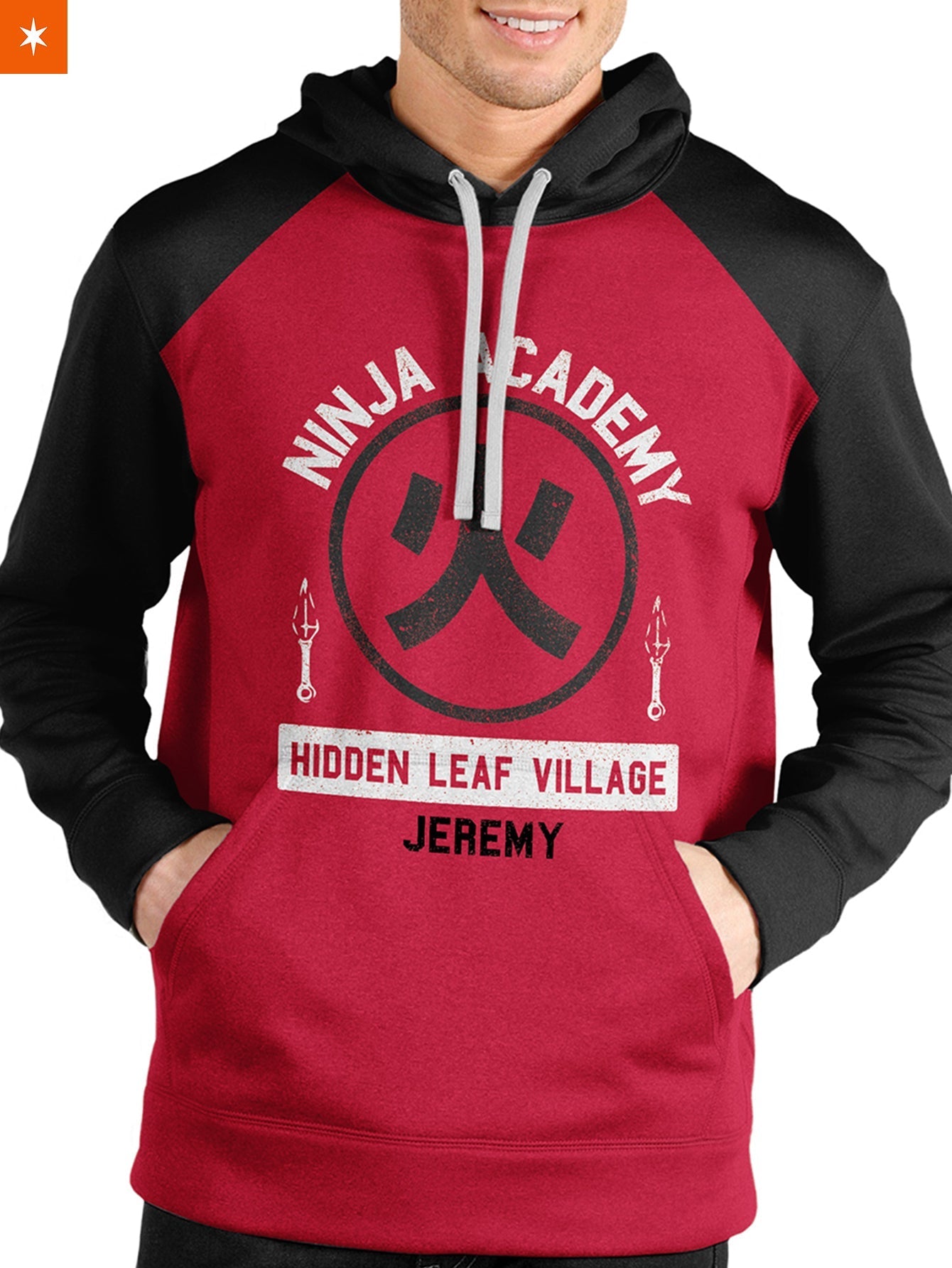 Fandomaniax - Personalized Ninja Academy Unisex Pullover Hoodie