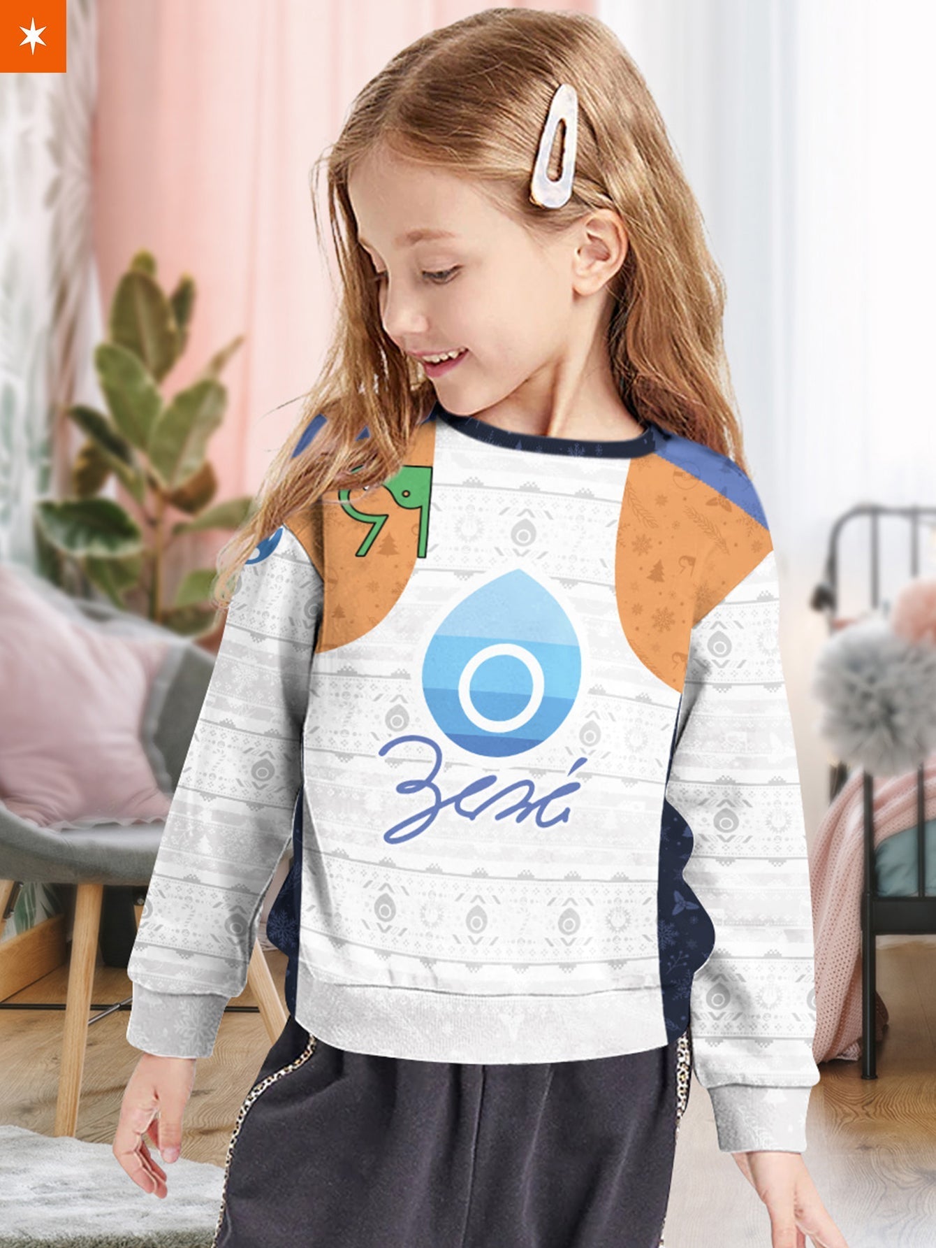 Fandomaniax - Personalized Pokemon Water Uniform Kids Unisex Wool Sweater