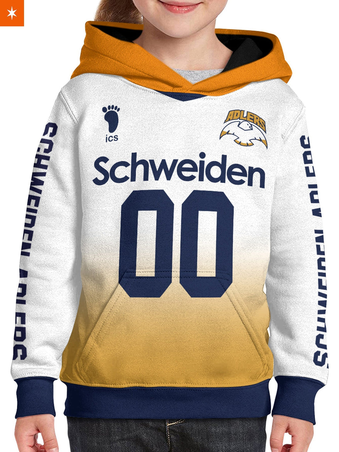 Fandomaniax - Personalized Schweiden Adlers Kids Unisex Pullover Hoodie