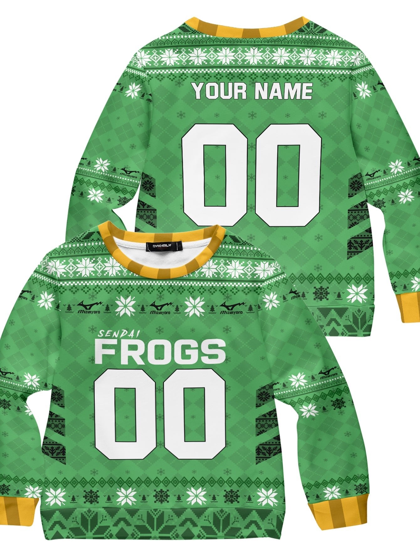 Fandomaniax - Personalized Sendai Frogs Kids Unisex Wool Sweater