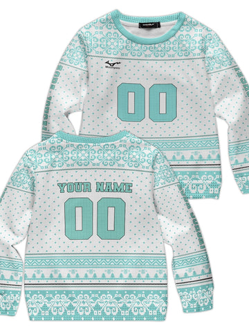 Fandomaniax - Personalized Team Aoba Johsai Christmas Kids Unisex Wool Sweater