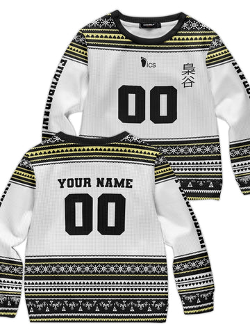 Fandomaniax - Personalized Team Fukurodani Christmas Kids Unisex Wool Sweater