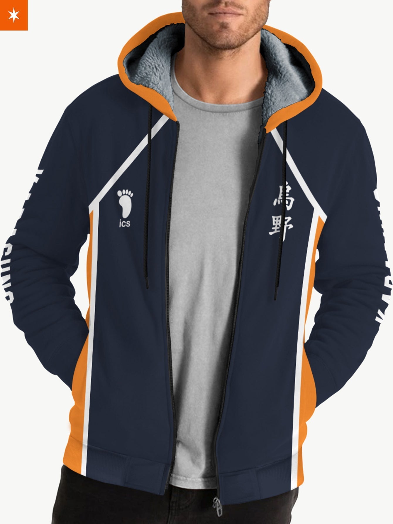 Fandomaniax - Personalized Team Karasuno Velvet Hoodie