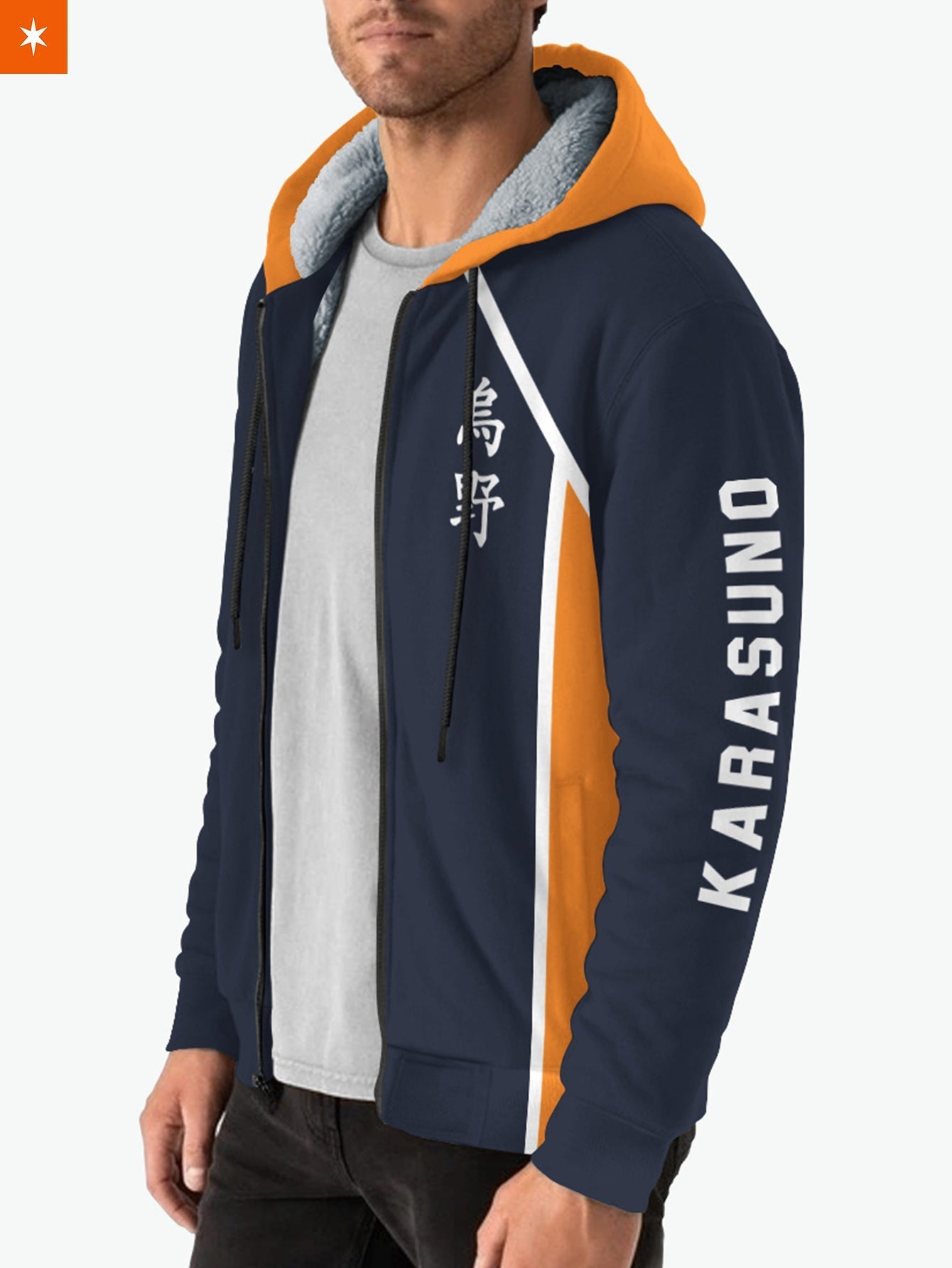 Fandomaniax - Personalized Team Karasuno Velvet Hoodie