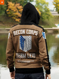 Fandomaniax - Personalized Team Levi Unisex Zipped Hoodie