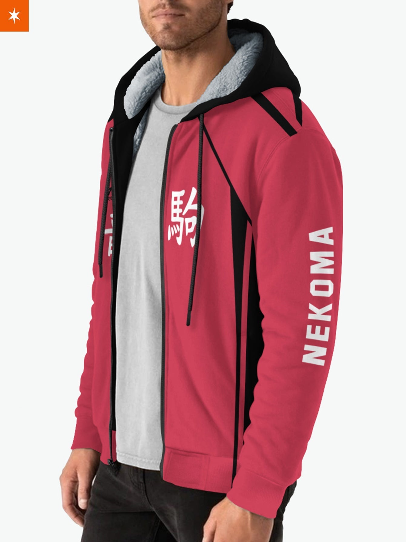 Fandomaniax - Personalized Team Nekoma Velvet Hoodie