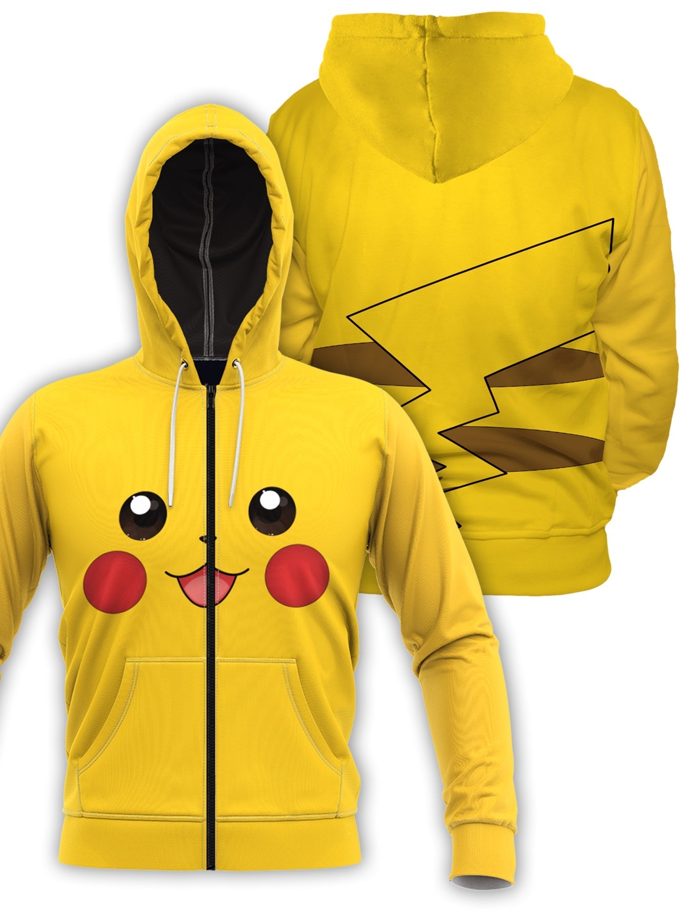 Fandomaniax - Pika Unisex Zipped Hoodie