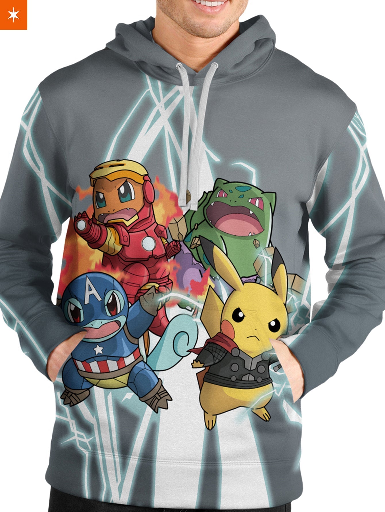 Fandomaniax - Poke Avengers Unisex Pullover Hoodie