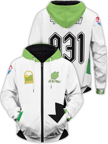 Fandomaniax - [Buy 1 Get 1 SALE] Poke Grass Uniform Unisex Zipped Hoodie