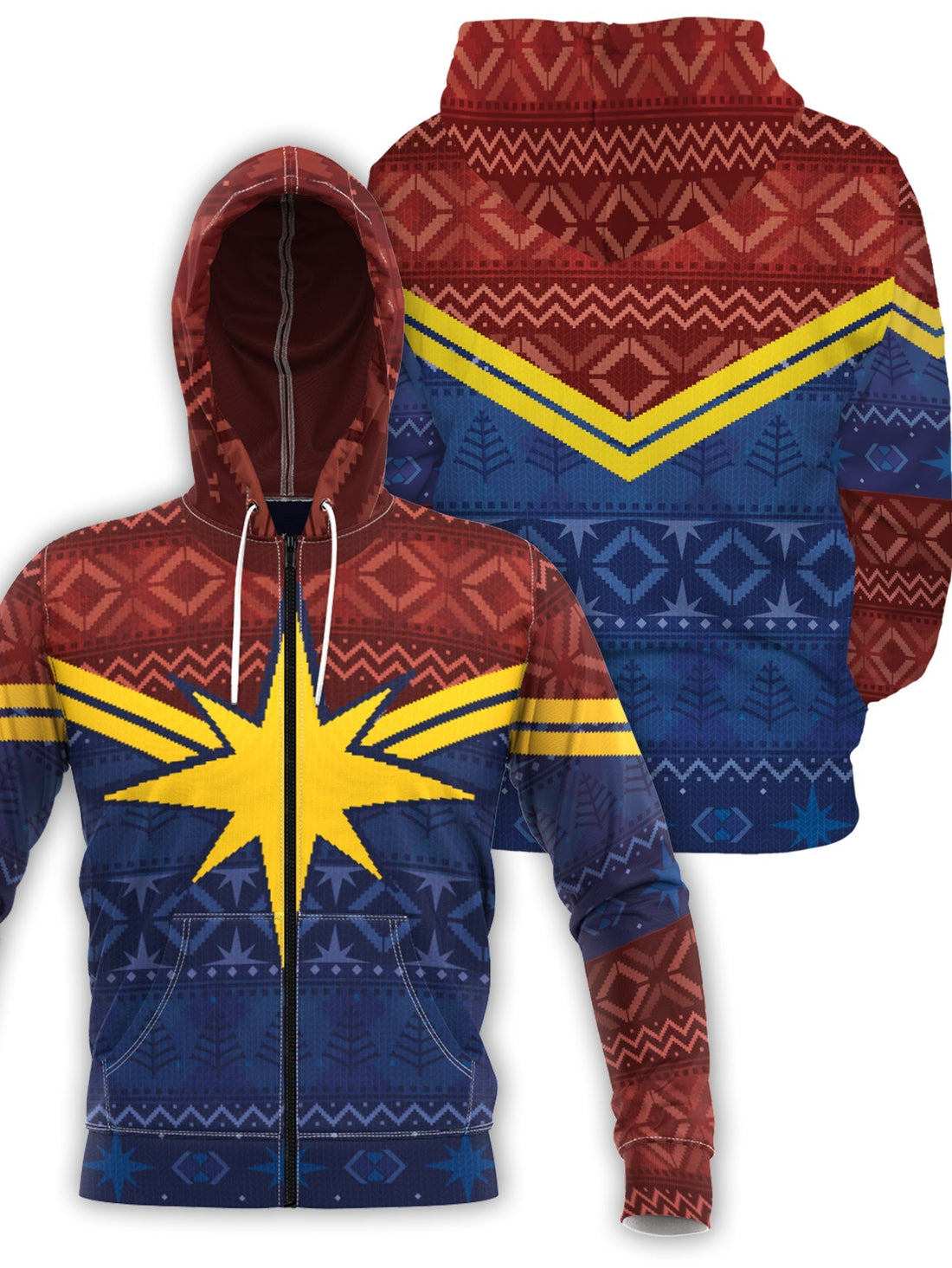 Fandomaniax - Protector of Christmas Skies Unisex Zipped Hoodie