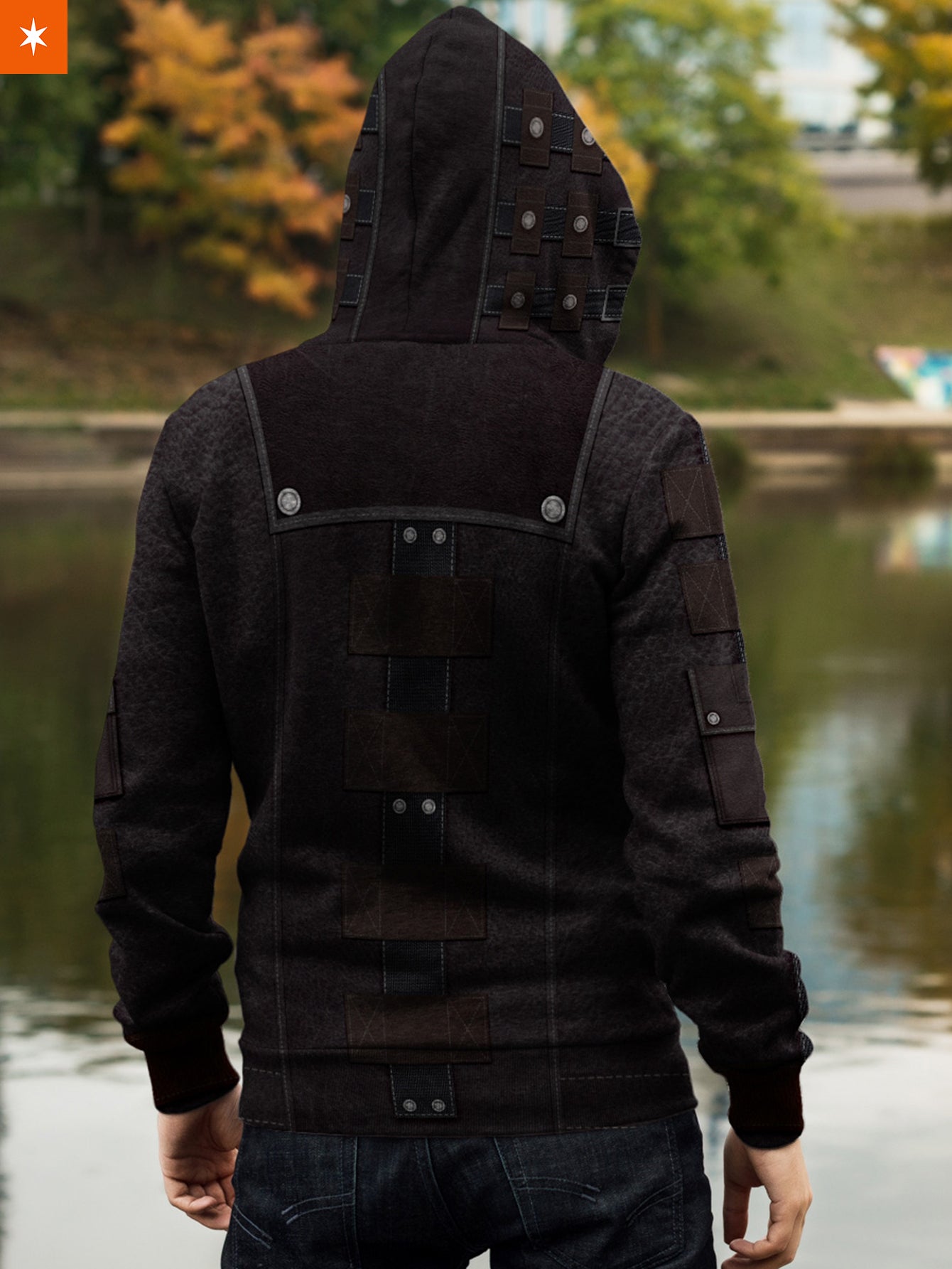 Fandomaniax - PUBG Black Leather Unisex Zipped Hoodie