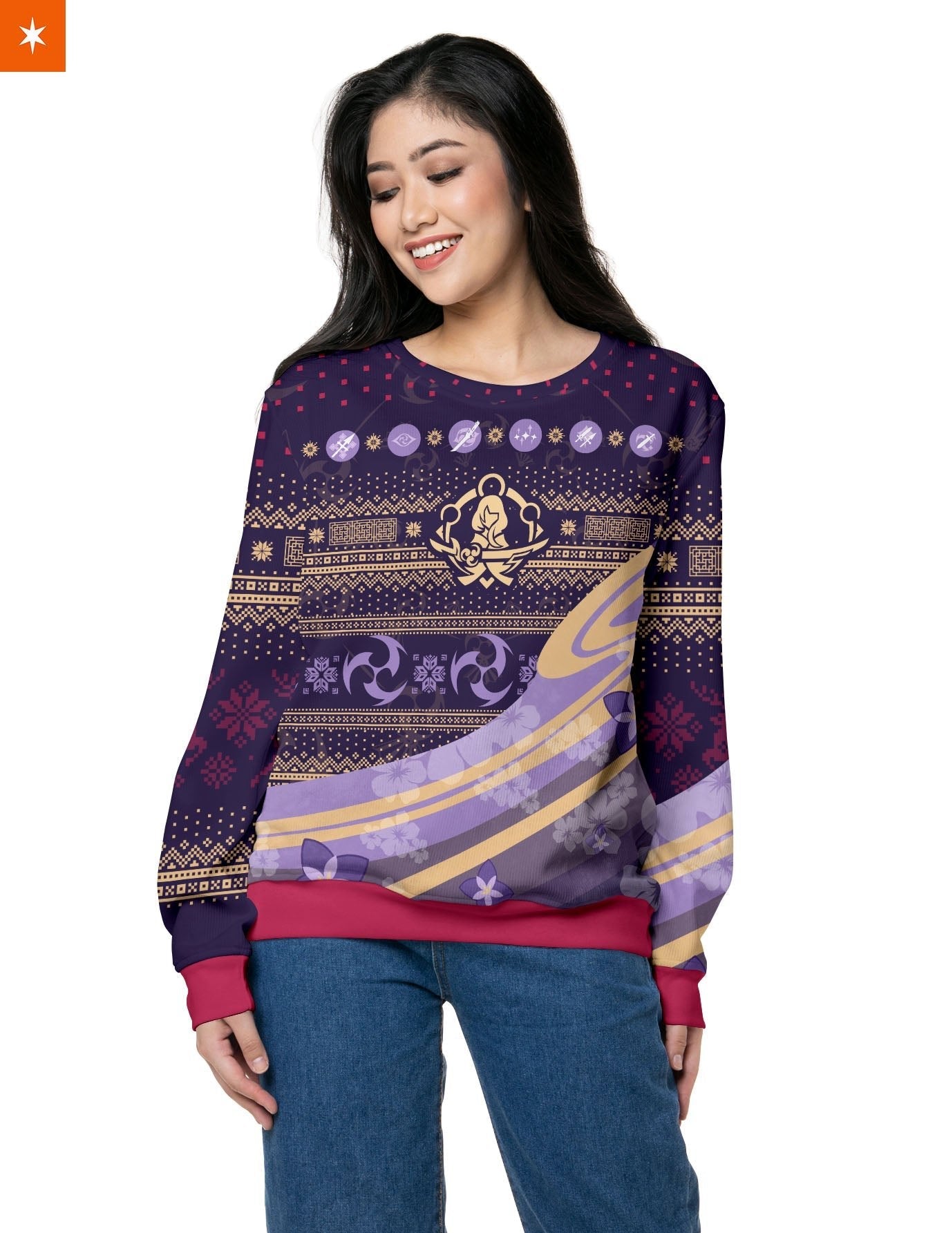 Fandomaniax - Raiden Ei Christmas Unisex Wool Sweater