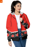 Fandomaniax - Red Cloud Sheath Velvet Hoodie