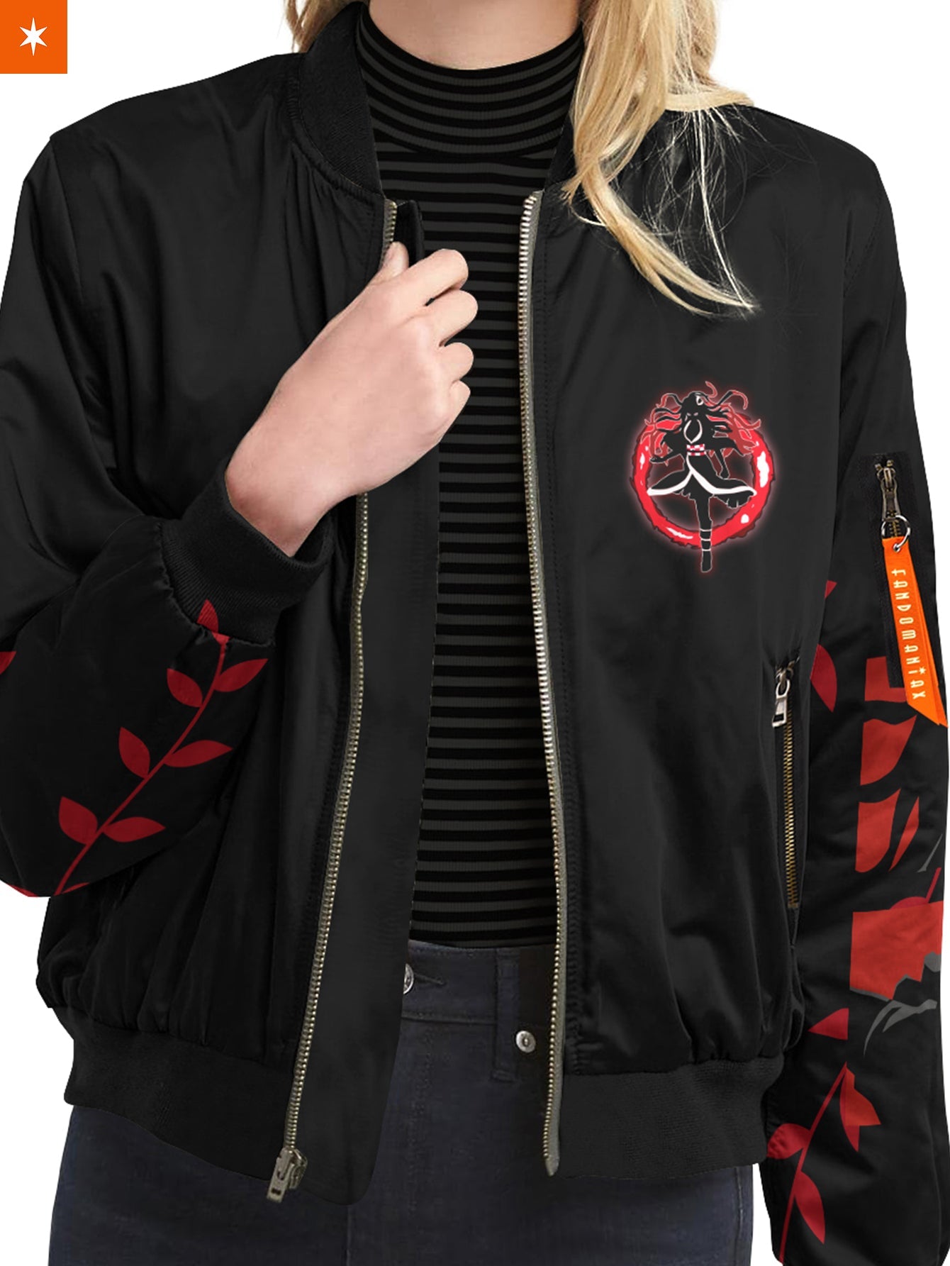 Fandomaniax - Red ED Nezuko Bomber Jacket