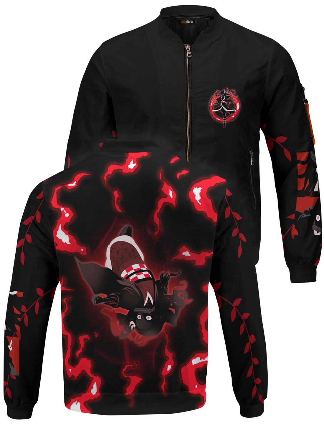 Fandomaniax - Red ED Nezuko Bomber Jacket