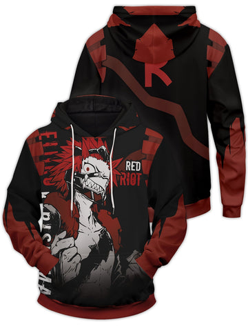 Fandomaniax - Red Riot Kirishima Unisex Pullover Hoodie