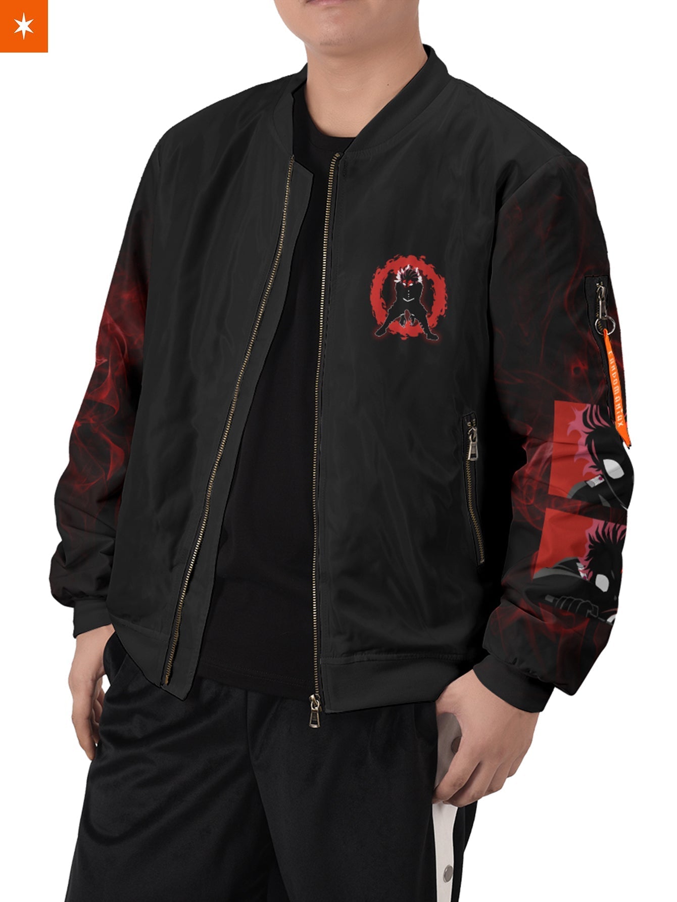 Fandomaniax - Red Tanjiro Bomber Jacket