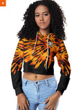 Fandomaniax - Rengoku Tie Dye Cropped Hoodie