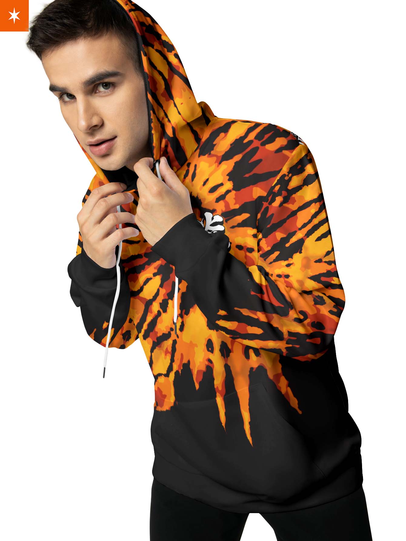 Fandomaniax - Rengoku Tie Dye Unisex Pullover Hoodie