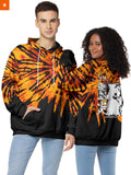 Fandomaniax - Rengoku Tie Dye Unisex Pullover Hoodie