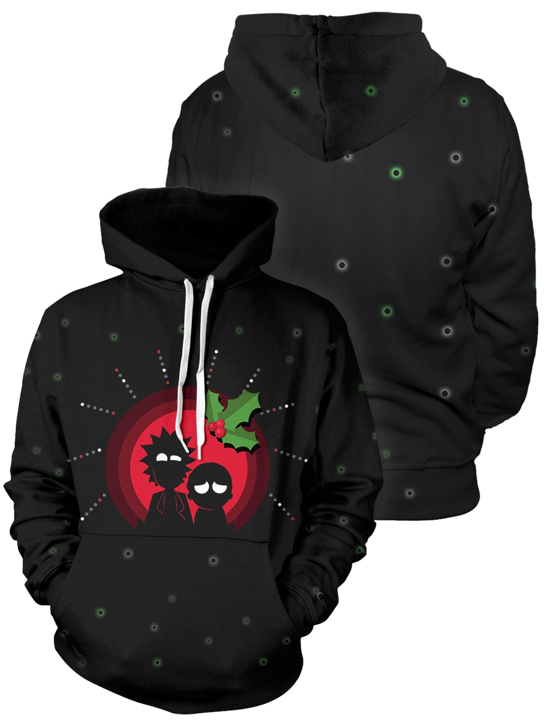 Fandomaniax - Rick & Morty Christmas Design 03 Unisex Pullover Hoodie