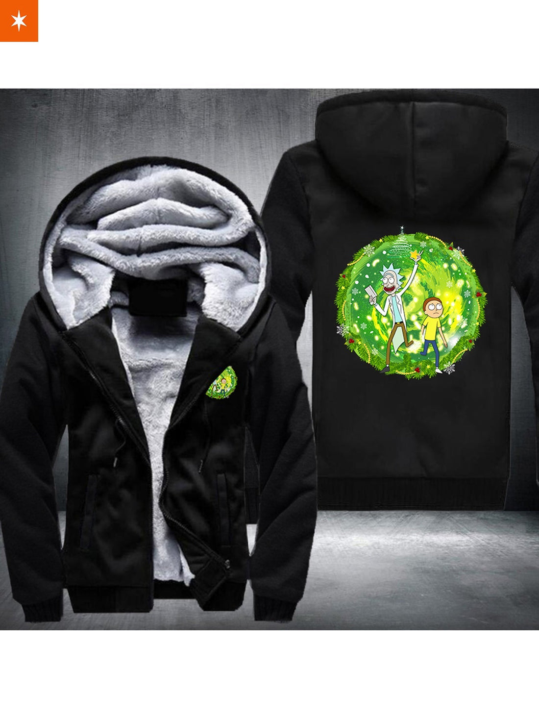 Fandomaniax - Rick & Morty Wormhole Velvet Hoodie