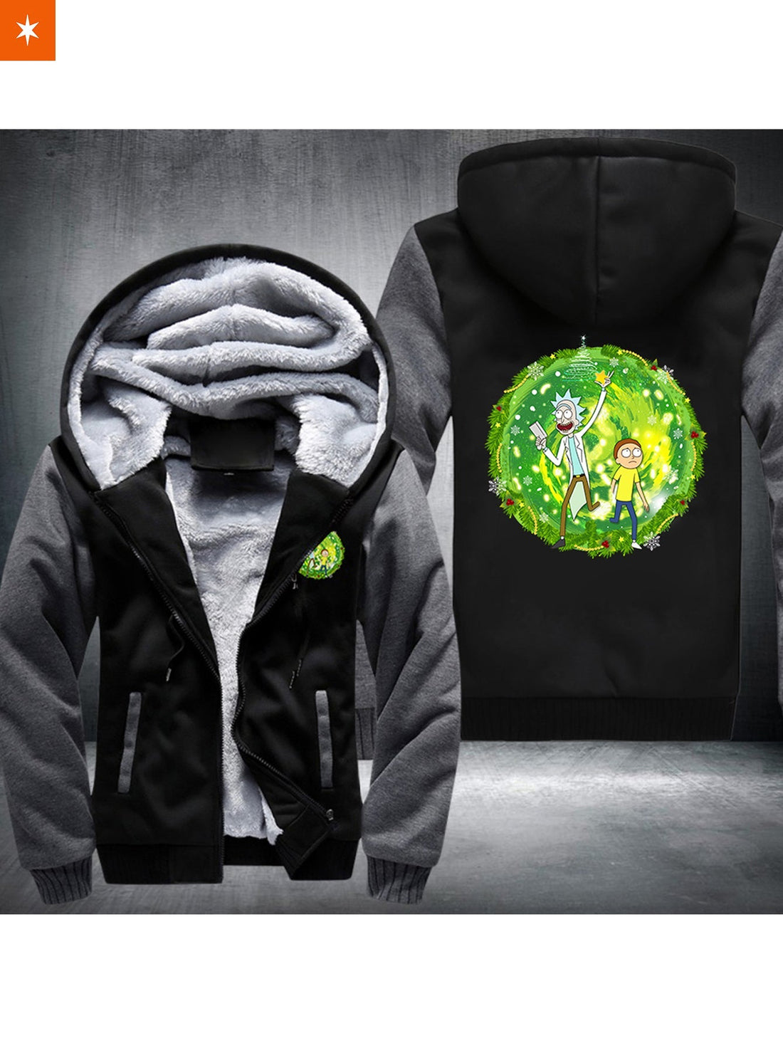 Fandomaniax - Rick & Morty Wormhole Velvet Hoodie